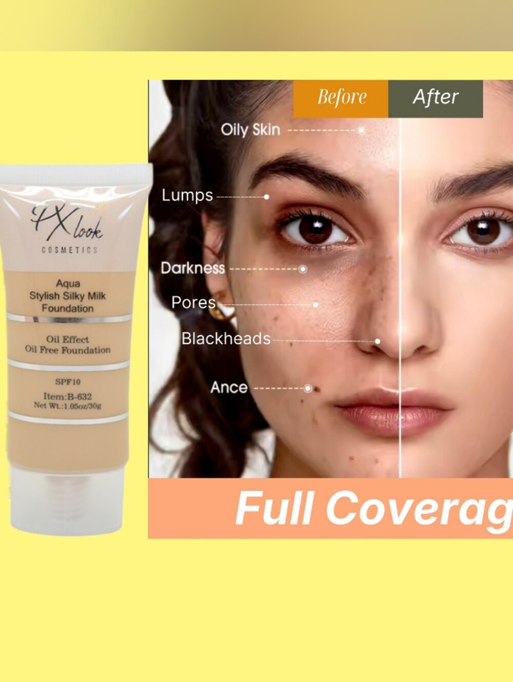 Perfect Matte Liquid Foundation - Long-Lasting Hydrating Concealer,